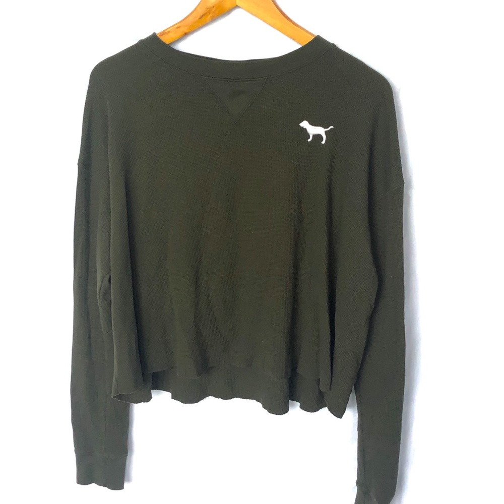 PINK Victoria’s Secret green long sleeve great con